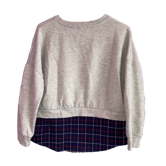 sweatshirt with flannel bottom - Picture 2 of 2